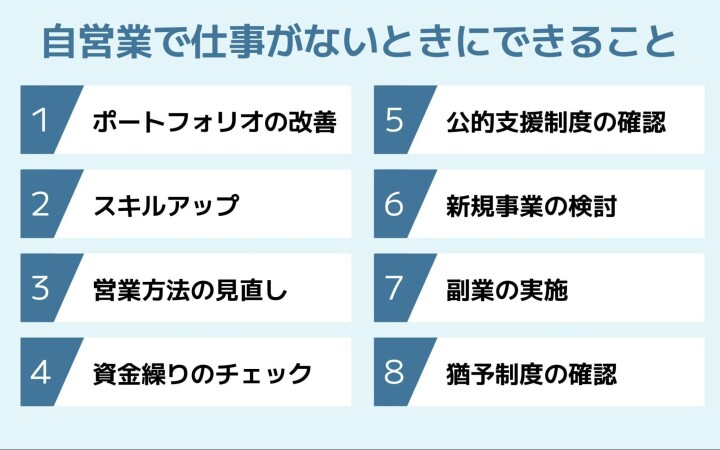 自営業者が仕事がないときにできること